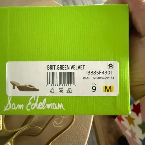 Sam Edelman Gold Velvet Heels - Picture 5 of 5